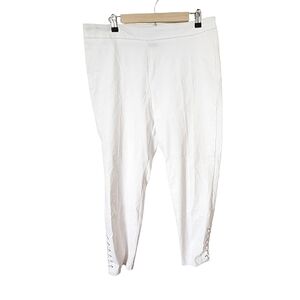 Zac & Rachel White Pull on Stretch Pants Size 16